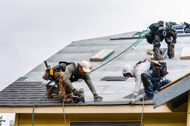 Professional Gutter Installation technician working in Fairhope, PA